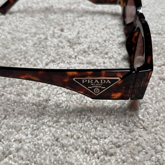 NEW PRADA Tortoise Sunglasses Dark Brown Women's & Men’s New In Box Case - Picture 6 of 14